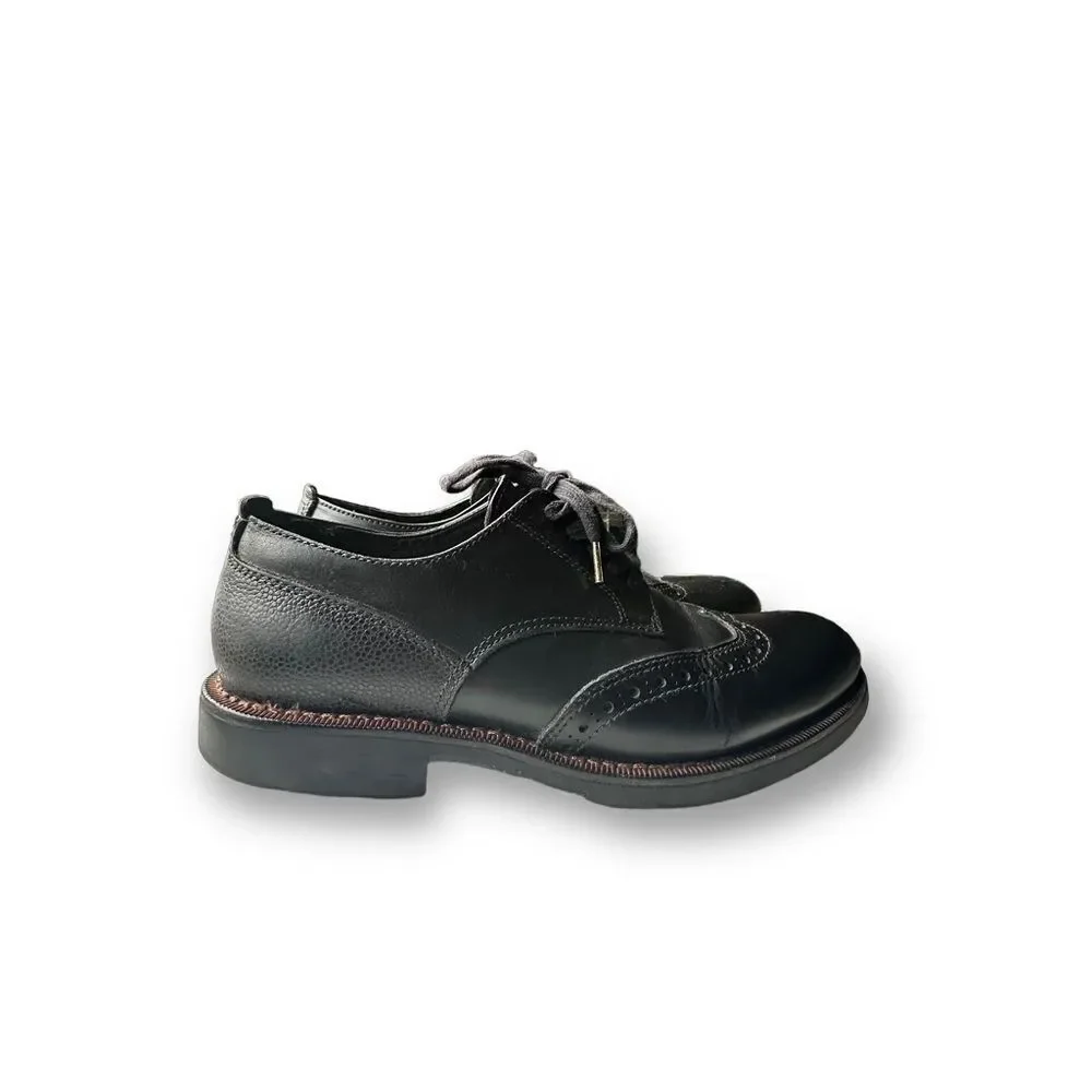 Coach Bleecker Wing Derby Dress Shoes Black Leather Wingtip Size 10D